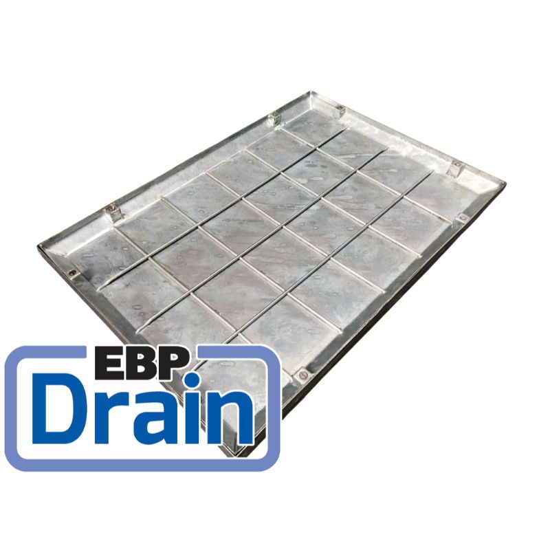 EBP Double Seal / 4 Screws Recessed Tray Galvanised Manhole Cover - All Sizes