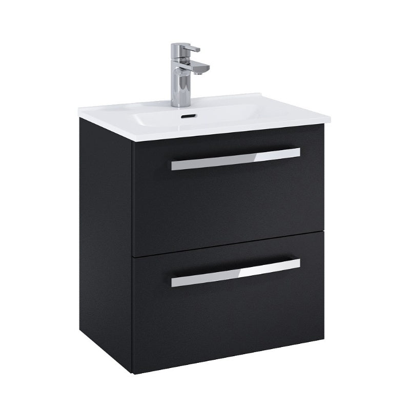 Aqua Aquatrend 513mm - 2 Drawer Wall Hung Base Unit & Basin - All Colours