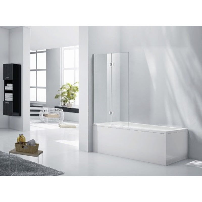 Aqua Aquaglass 6mm 2-Panel Fixed Bath Screen 1400mm x 800mm