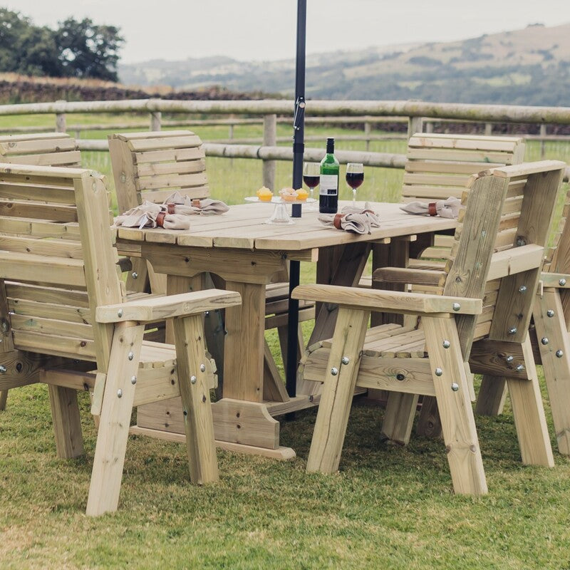 Churnet Valley Ergo 6 Seat Table Set (6 Chairs)