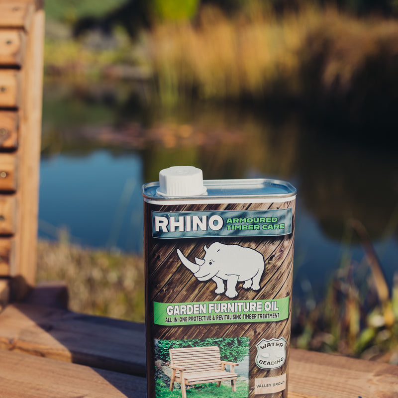 Churnet Valley Wood Preservative Rhino Brown - 1 Litre Tin