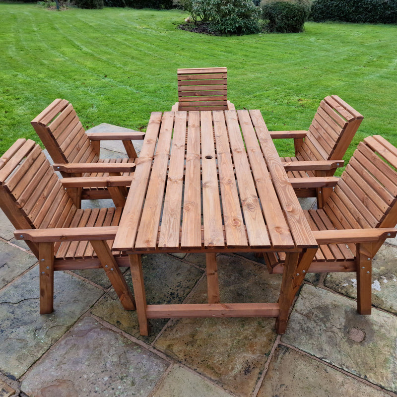 Churnet Valley 5 Seat Set (5 Chairs) 179.5cm Table