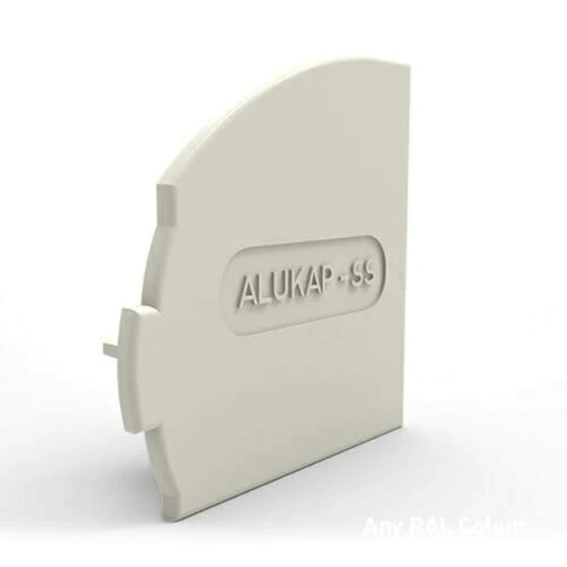 Alukap-SS Wall Eaves Beam Endcap LH Aluminium - All Colours