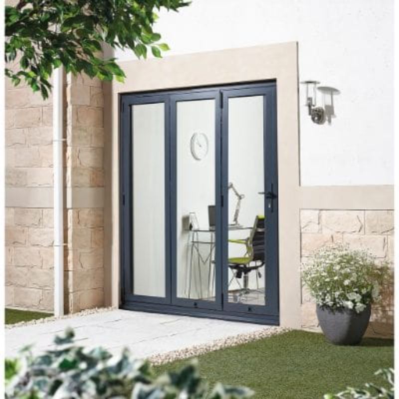 LPD ALuvu Anthracite Grey Folding Sliding External Door (3 Fold Right Stack/1 Master Door Left) - 2095mm x 3595mm