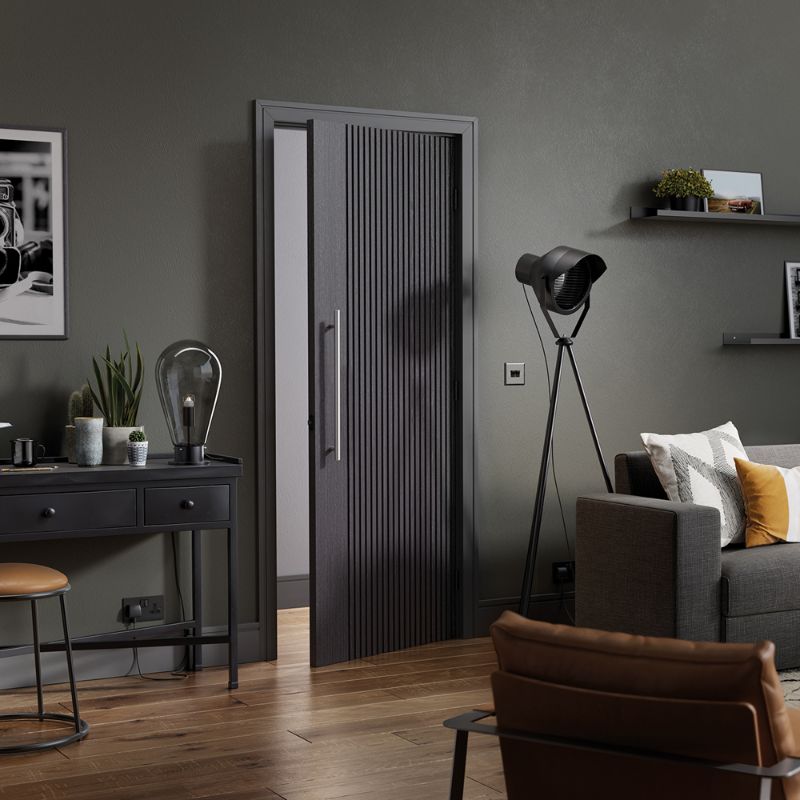 LPD Melbourne Ash Grey Pre-Finished Internal Door - 78in x 30in x 35mm (1981 x 762mm)