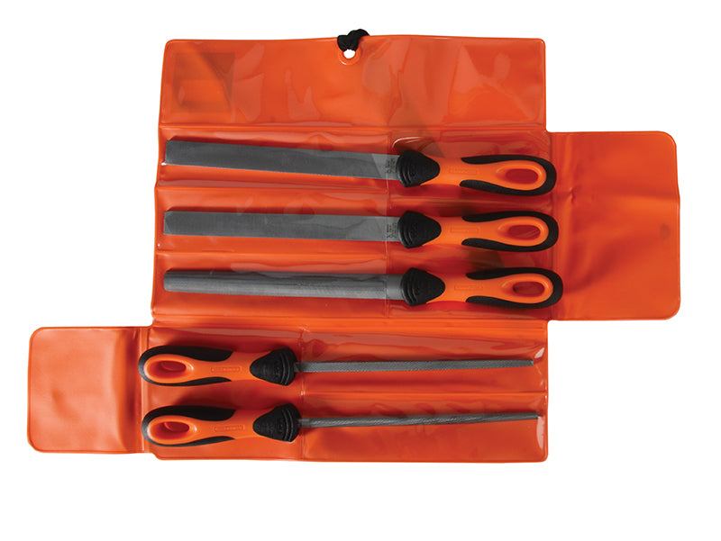 Bahco 200mm (8in) Mixed Cut File Set, 5 Piece