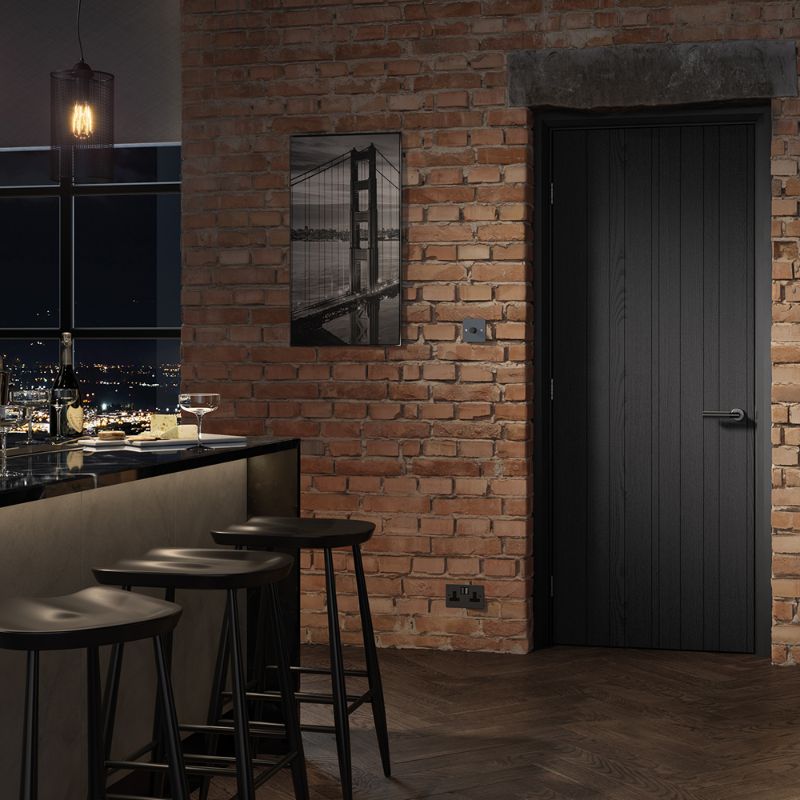 LPD Montreal Dark Charcoal Pre-Finished Internal Door - 78in x 33in x 35mm (1981 x 838mm)