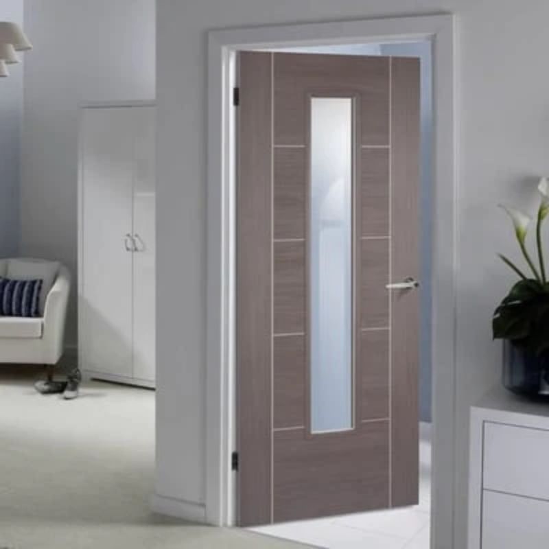 Image for LPD Vancouver Medium Grey Laminated Internal Glazed Door-1981 mm x 762 mm x 35 mm