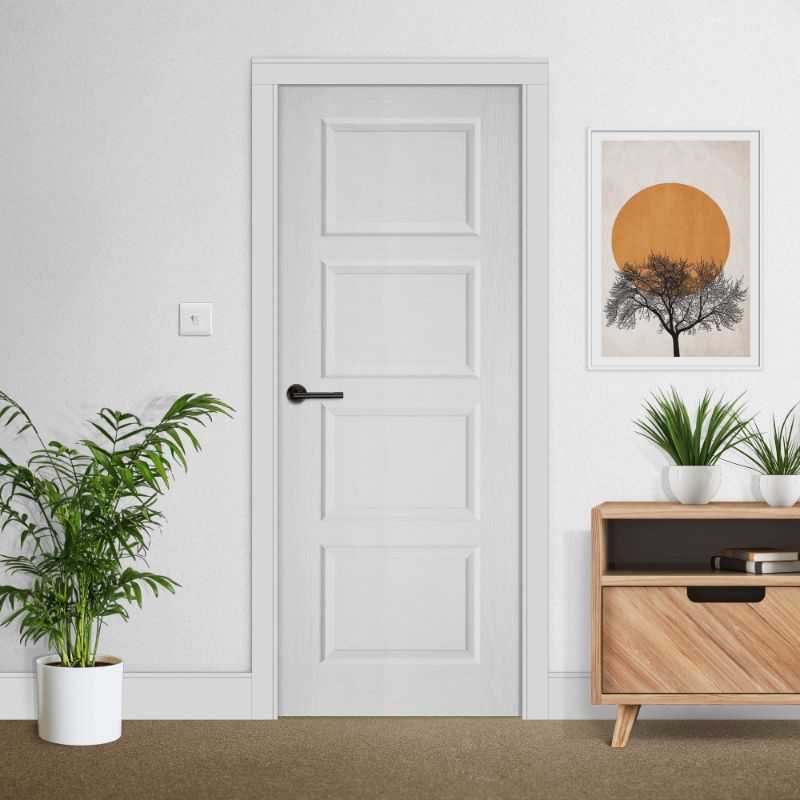 Image for LPD Textured Contemporary 4 Panel FD30 - 78In x 27In x 44mm (1981 x 686mm)