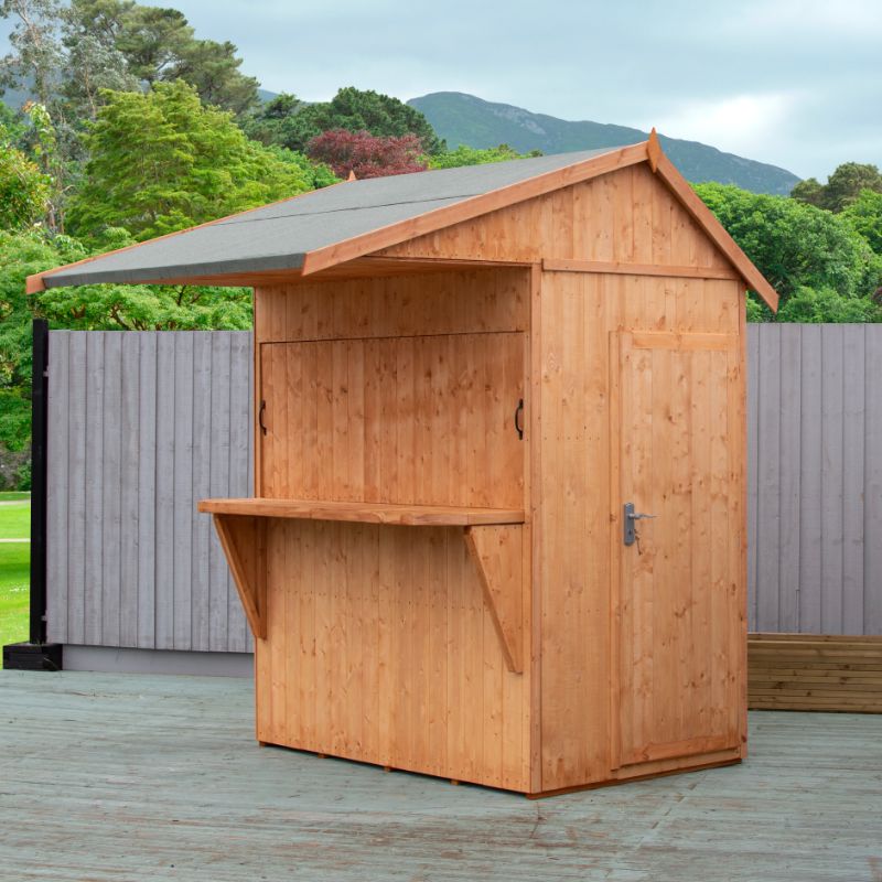 Shire Garden Bar w/ Apex Roof - 6ft x 4ft