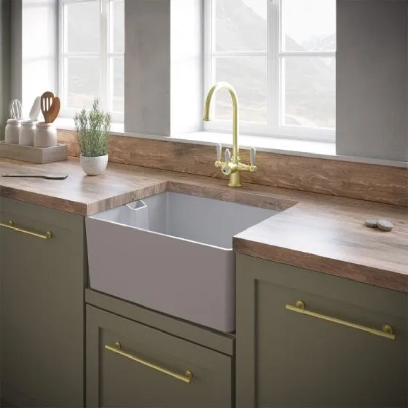 Ellsi Comite Belfast Kitchen Sink w/ Waste - 595mm x 445mm