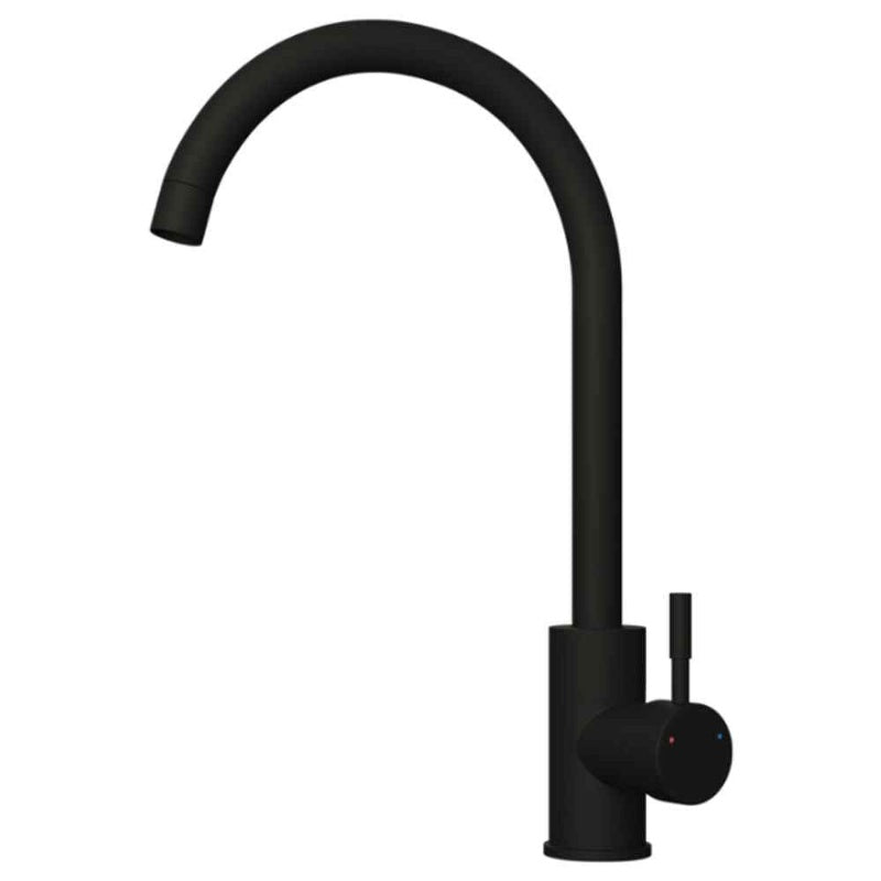 Ellsi Tivoli Steel Kitchen Mixer Tap w/ Swivel Spout Swan Neck - All Finishes