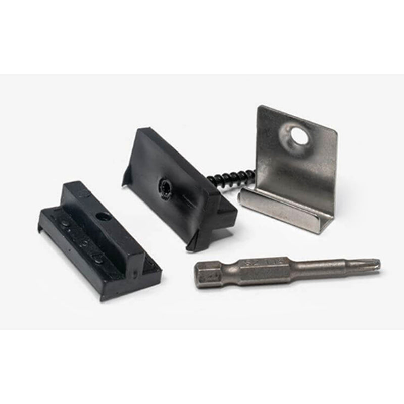 DDecks Decking Fixing Kit (Invisible Fixing System - Starter Clips and T Spacers)Box of 250 - 12m2 Coverage per Box)