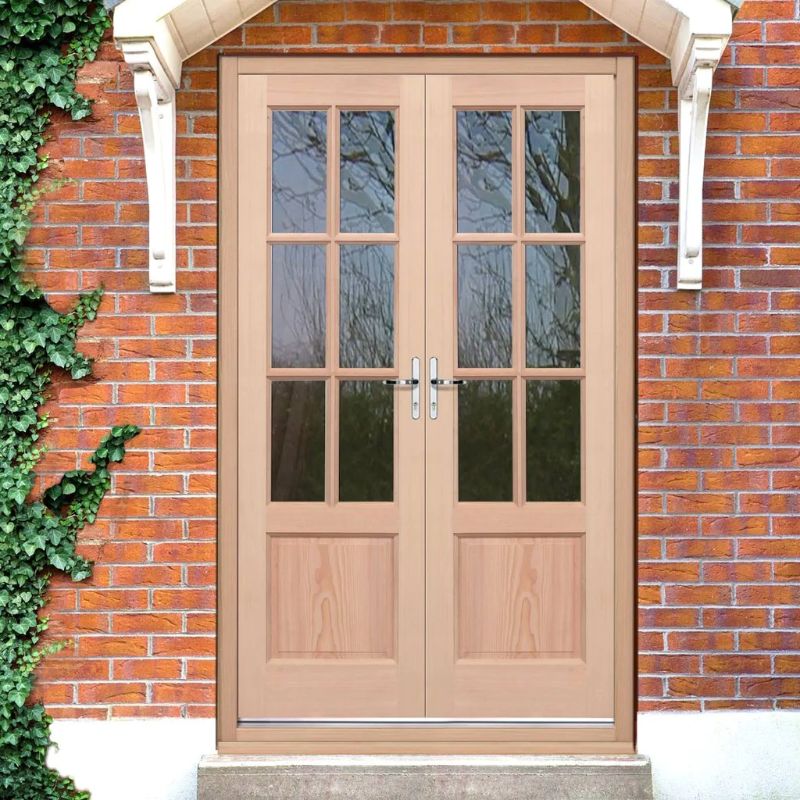 LPD GTP 2P Hemlock Unglazed Exterior Door Pair 78in x 36in x 44mm (1981 x 914mm)