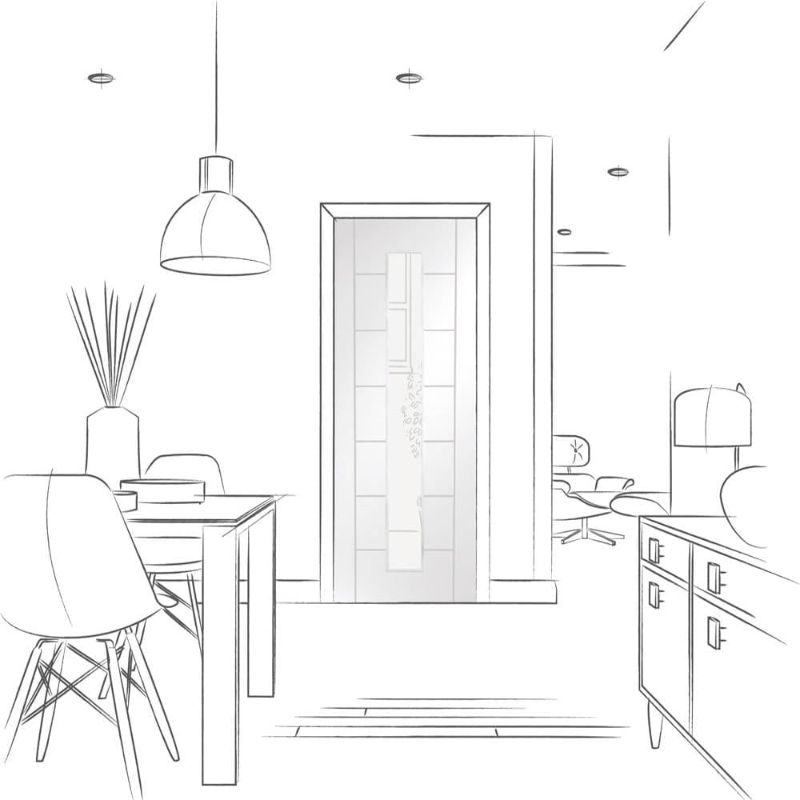 Image for XL Joinery Palermo 1 Light Internal White Primed Door with Clear Glass 1981 x 838 x 35mm (33")