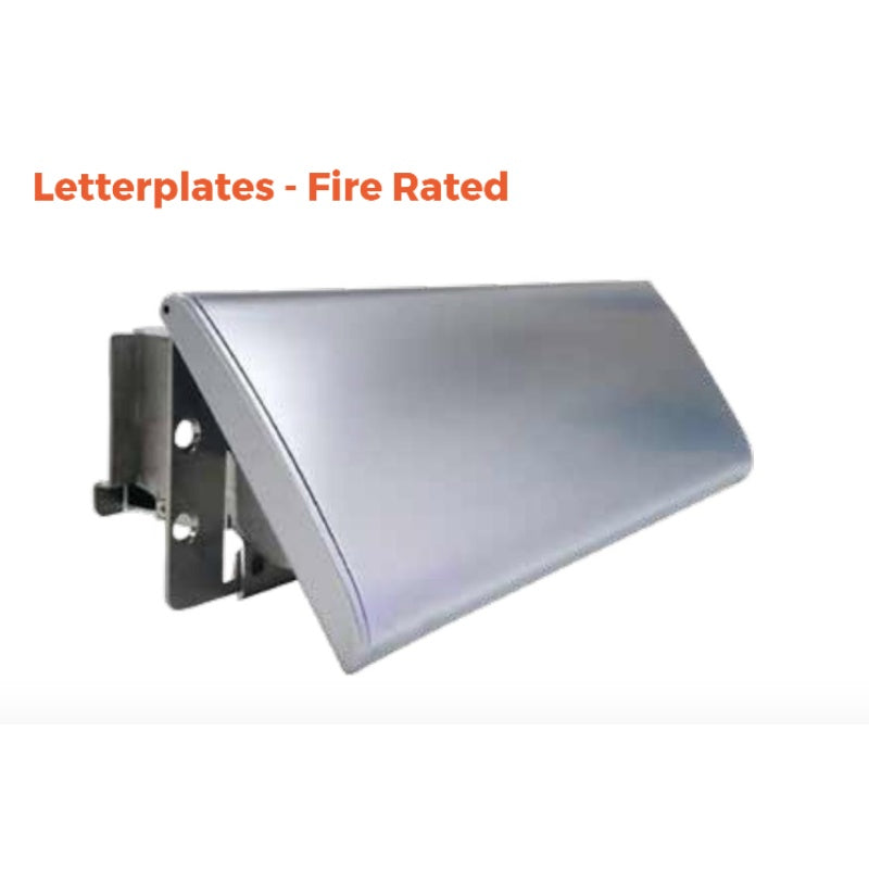 Sparka Satin Chrome Letterplates Fire Rated - 298mm x 98mm