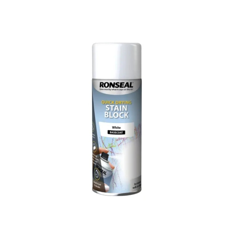 Ronseal Quick Drying Stain Block Aerosol - White x 400ml