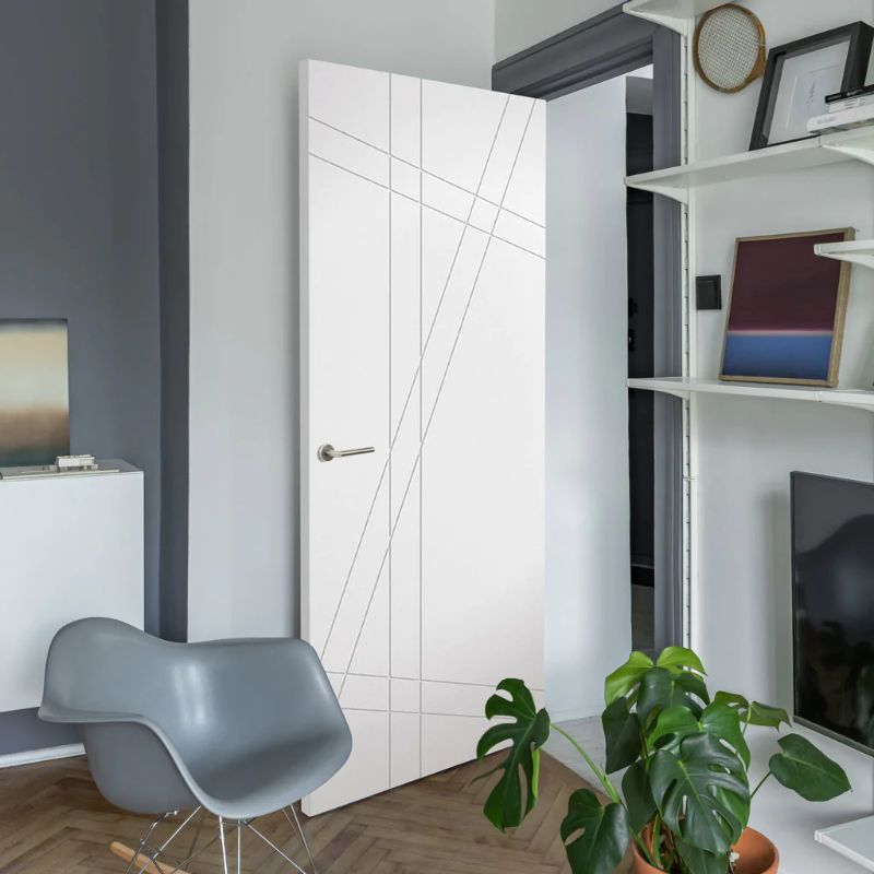 LPD Hastings White Primed Internal Fire Door - 78in x 30in x 44mm (1981 x 762mm)