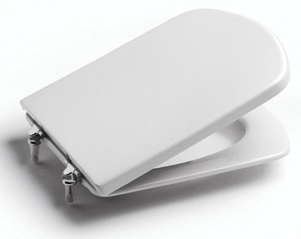 Image Of Roca SENSO Toilet Seat and Cover (Stainless Steel Hinges), White