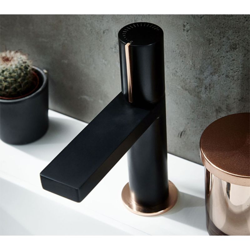 Aqua Velar Tall Basin Mixer with Click-Clack Waste - Black