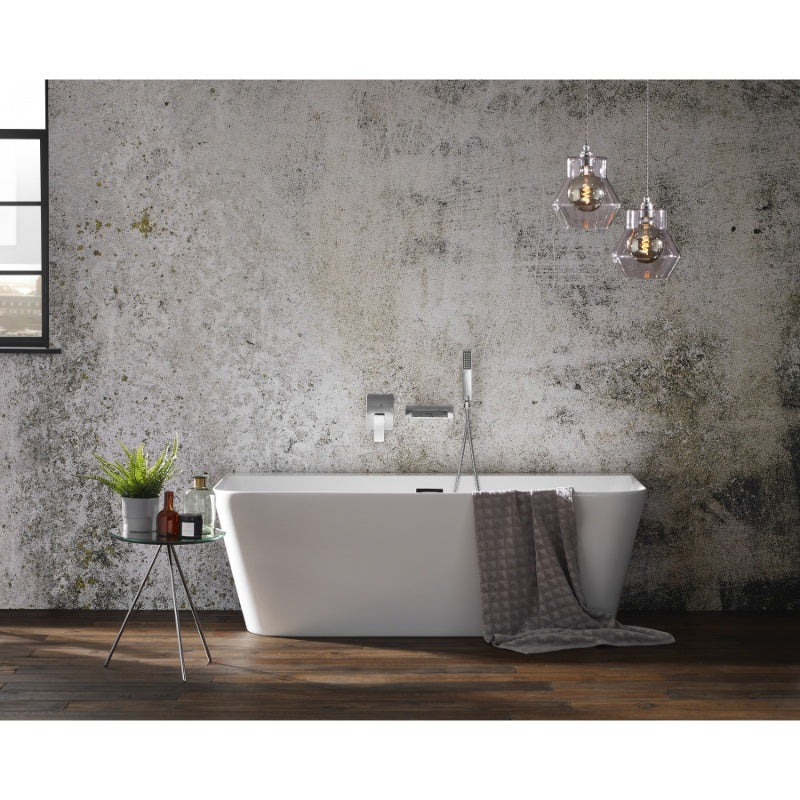 Aqua Mono Back to Wall 1700mm x 800mm Luxury Freestanding Bath