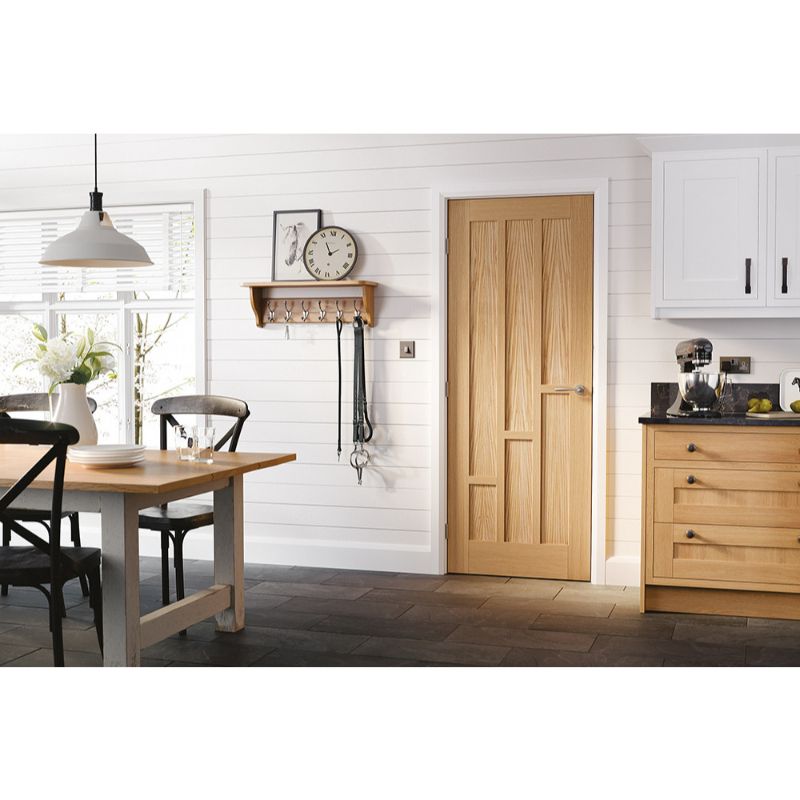 LPD Coventry Pre-Finished Oak 6 Panel Internal Door-80.3in x 24.6in x 40mm (2040 x 626mm)