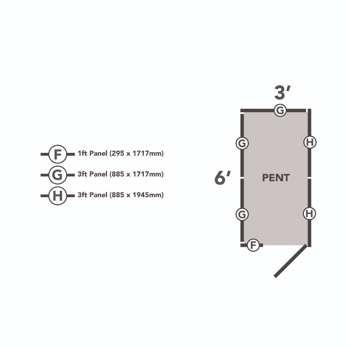 4LIFE Pressure Treated Pent Garden Shed 6x3ft - Overlap Timber