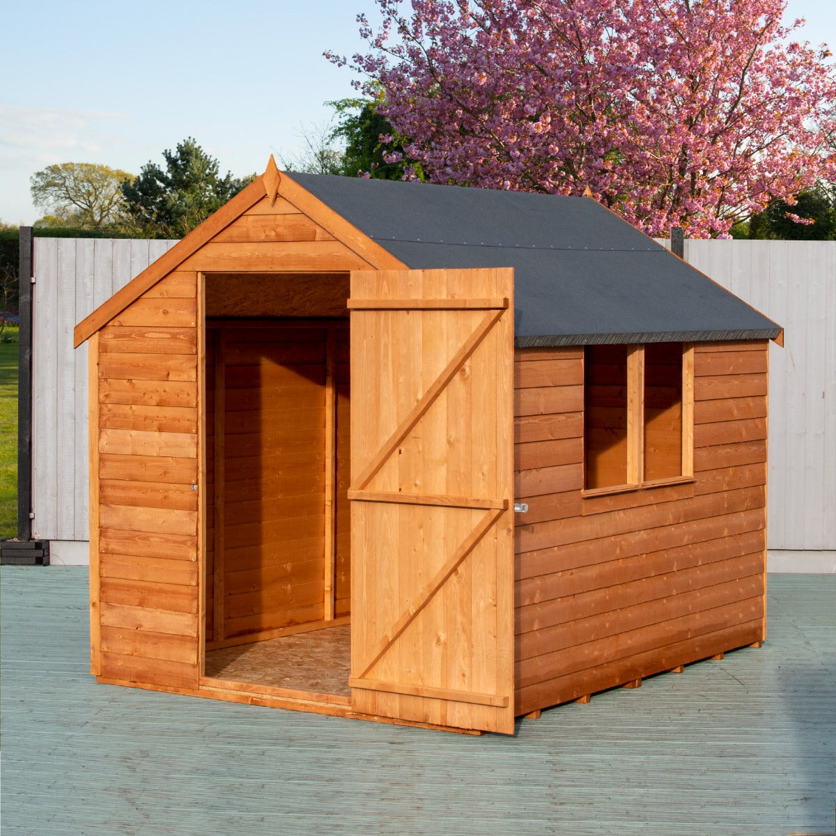 Shire Overlap Double Door Apex Value Shed - w / One Window