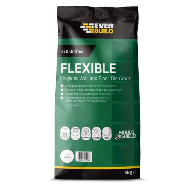 730 Uniflex Flexible Hygienic Tile Grout - Cementitious 15mm