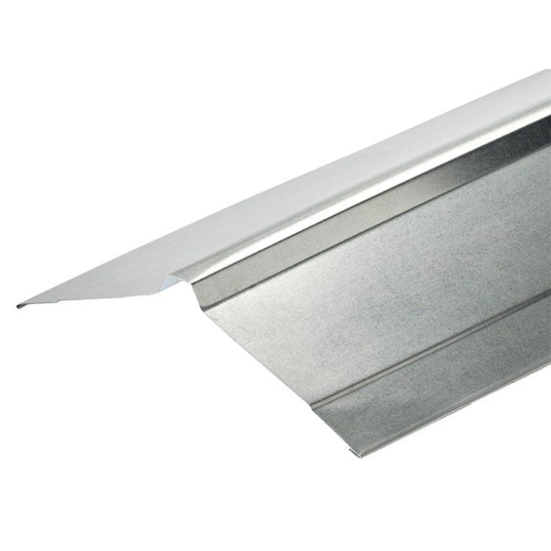 Cladco Metal Plain Galvanised NORDIC Ridge Flashing 195mm x 195mm x 3m