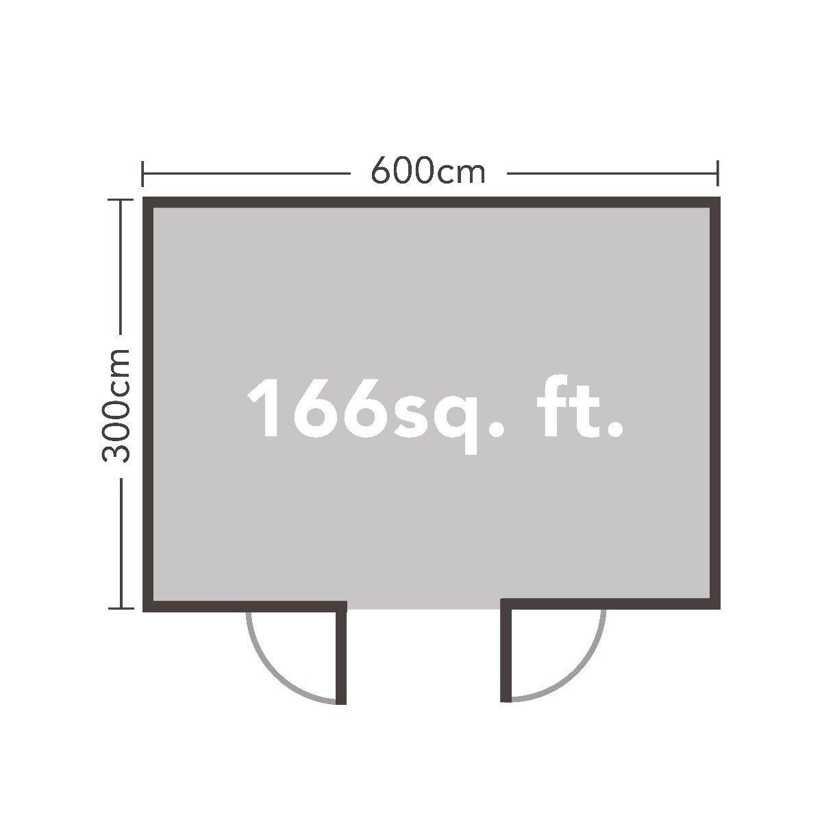 Forest Arley Log Cabin Pent Roof, Double Glazed 24kg Polyester Felt, no Underlay - 6.0m x 3.0m - VARL45D63P2HD