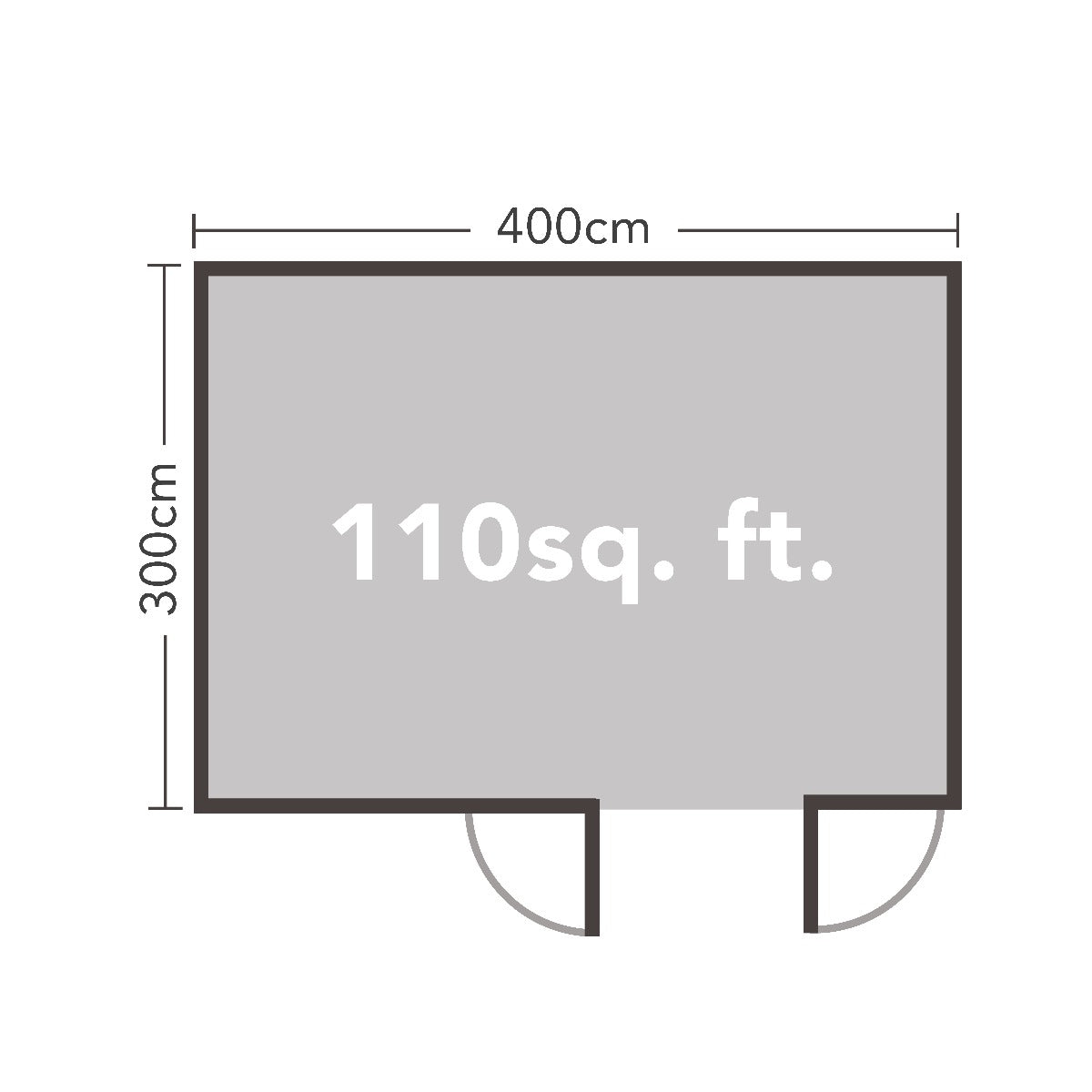 Forest Chiltern Log Cabin Apex Roof, Double Glazed 34kg Felt, plus Underlay - 4.0m x 3.0m - VCHI34D43P3UHD