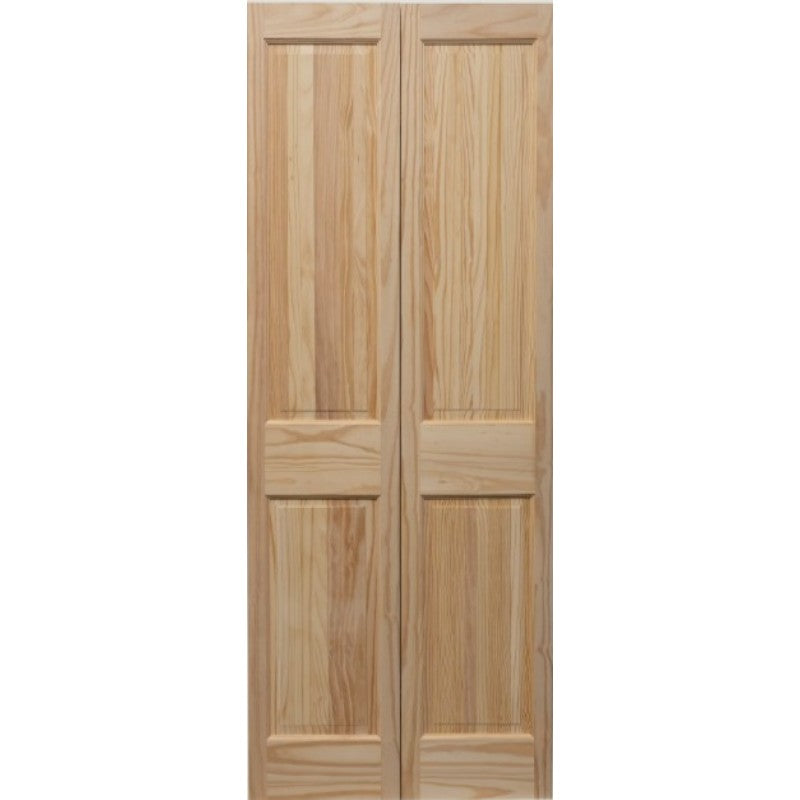 Victorian 4 Panel Clear Pine Bi-Fold Unfinished Internal Door - All Sizes