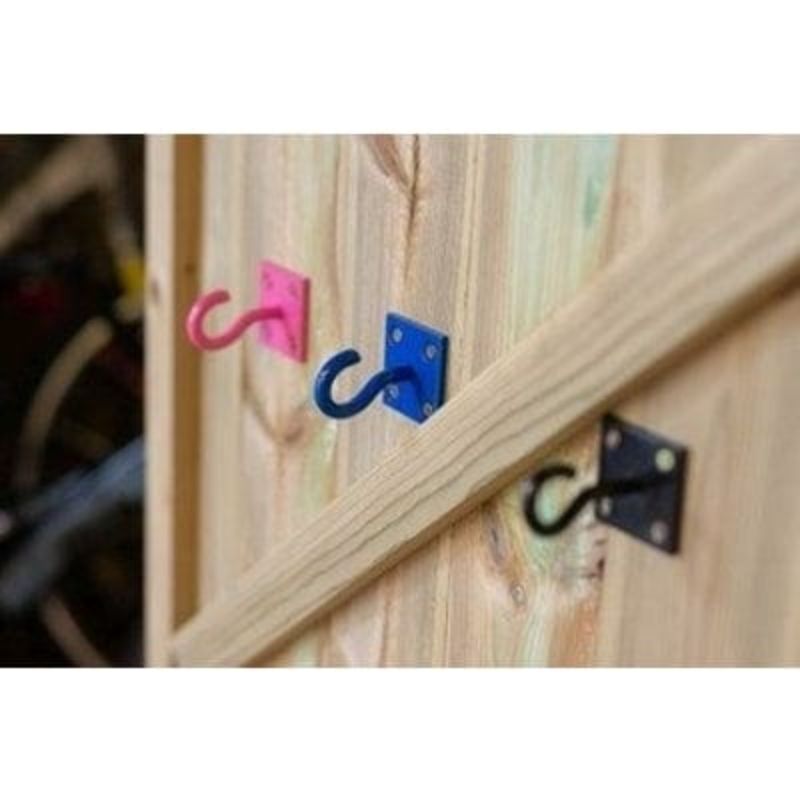 Metal Door Hooks for Garden Sheds & Storage - All Colours