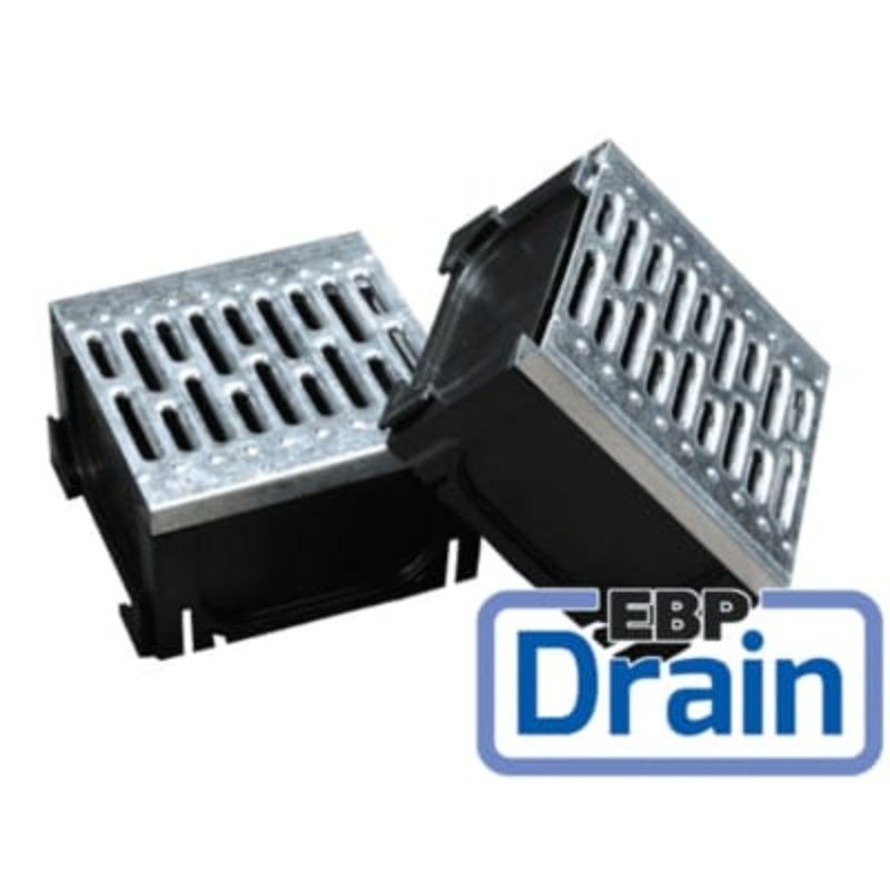 EBP-Domestic Drain Corner Piece w/ Galvanised Steel Grating