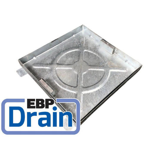 EBP 10 Tonne Shallow Block Pavior with Keys 46mm Deep Galvanised Manhole Cover - All Sizes