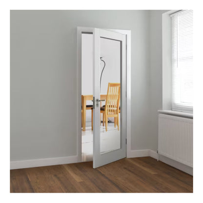 JB Kind Pattern 10 White Primed Glazed Internal Fire Door FD30 - All Sizes