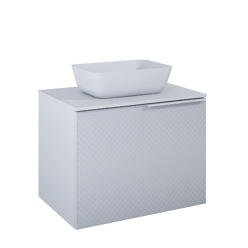 Aqua Glam Wall Hung Vanity Unit - Matt White (715mm x 540mm)