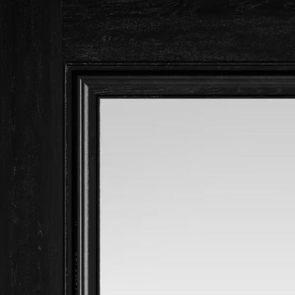 JB Kind Haddon Black Laminate Glazed Internal Door - All Sizes