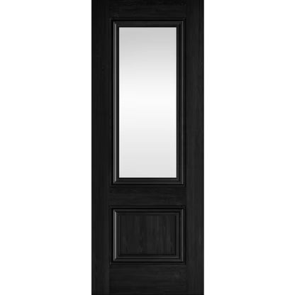 JB Kind Burghley Black Laminate Glazed Internal Door - All Sizes