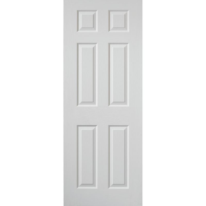 JB Kind White Textured 6 Moulded Panel Colonist Internal Door 1981 X 610 X 35mm