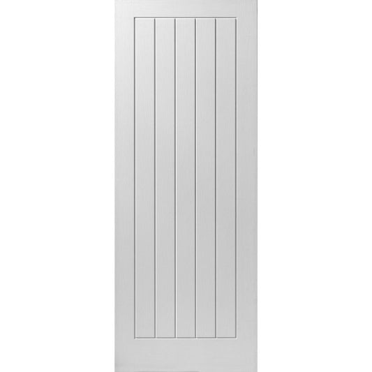 JB Kind White Primed Moulded Panel Cottage 5 Internal Fire Door - 1981 X 762 X 44mm