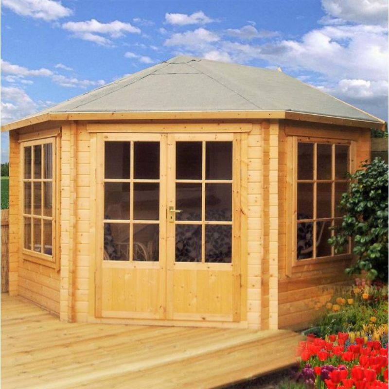 Shire Ardcastle Corner Log Cabin - 10ft x 10ft