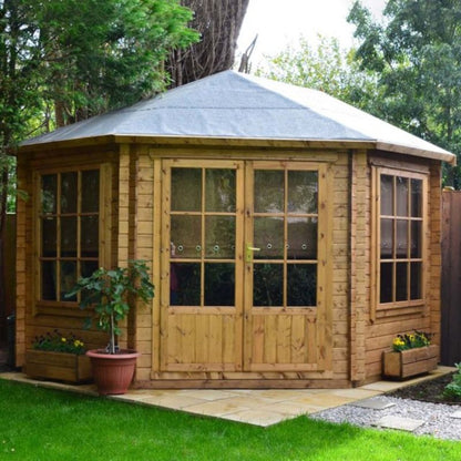 Shire Ardcastle Corner Log Cabin - 10ft x 10ft
