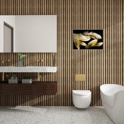 SplashPro Narrow Slat Wall Panel 2400mm x 42mm x 12mm - All Colours - The Wood Wall Panel Company