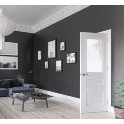 Deanta Windsor White Primed Bevelled Glaze Door 1981 x 838 x 35mm
