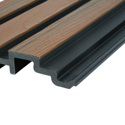 ShadowClad Golden Oak slatted composite cladding panel, 2900mm x 175mm x 9mm, showing detailed wood grain texture.