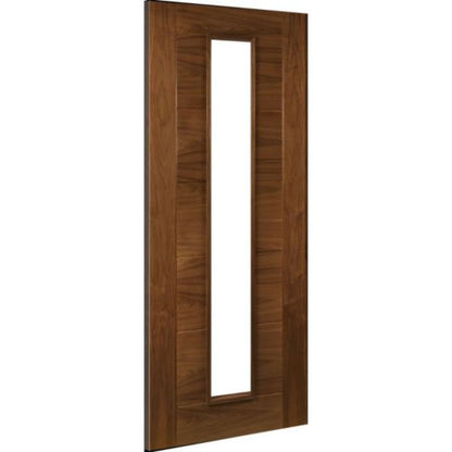 Deanta Seville Walnut Internal Fire Door Glazed Prefinished - 78in x 30in (1981 x 762mm)