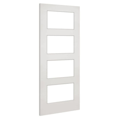 Deanta Coventry Clear Glazed Interior White Primed Door 2040 x 826 x 40mm