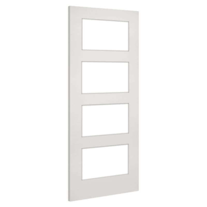 Deanta Coventry Clear Glazed Interior White Primed Door 2040 x 726 x 40mm